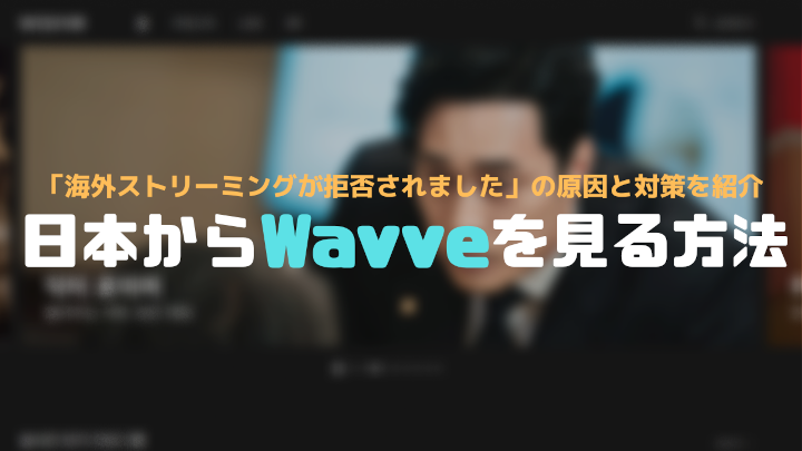 日本からWavveを見る方法