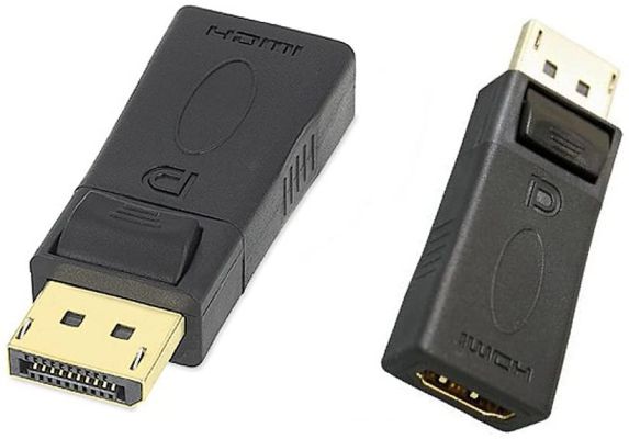 DisplayPort、HDMIの片方しかない場合は変換アダプターを使おう