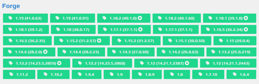 forgeバージョン